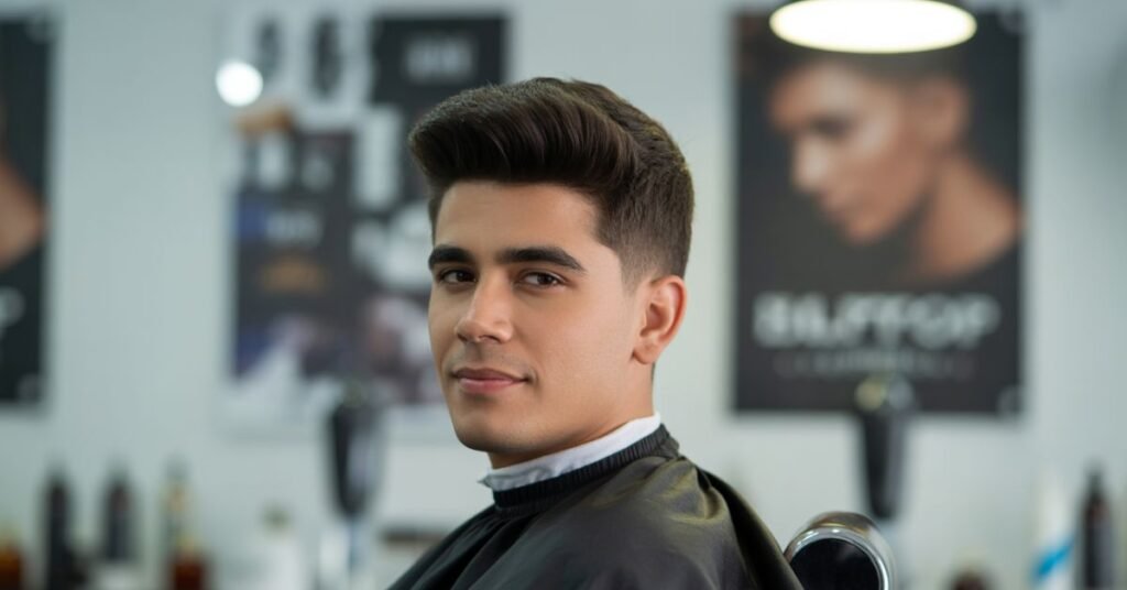 young men's haircut