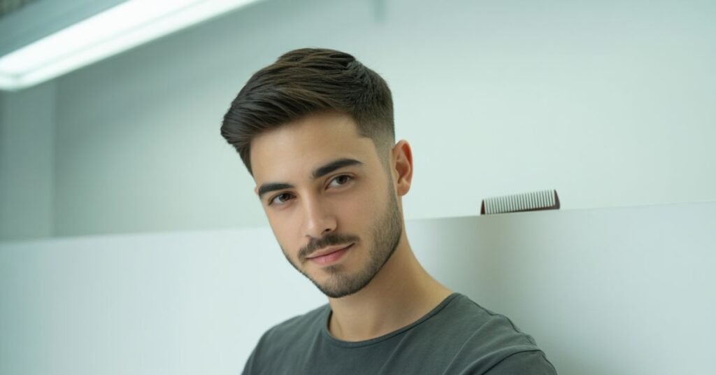 young men's haircut