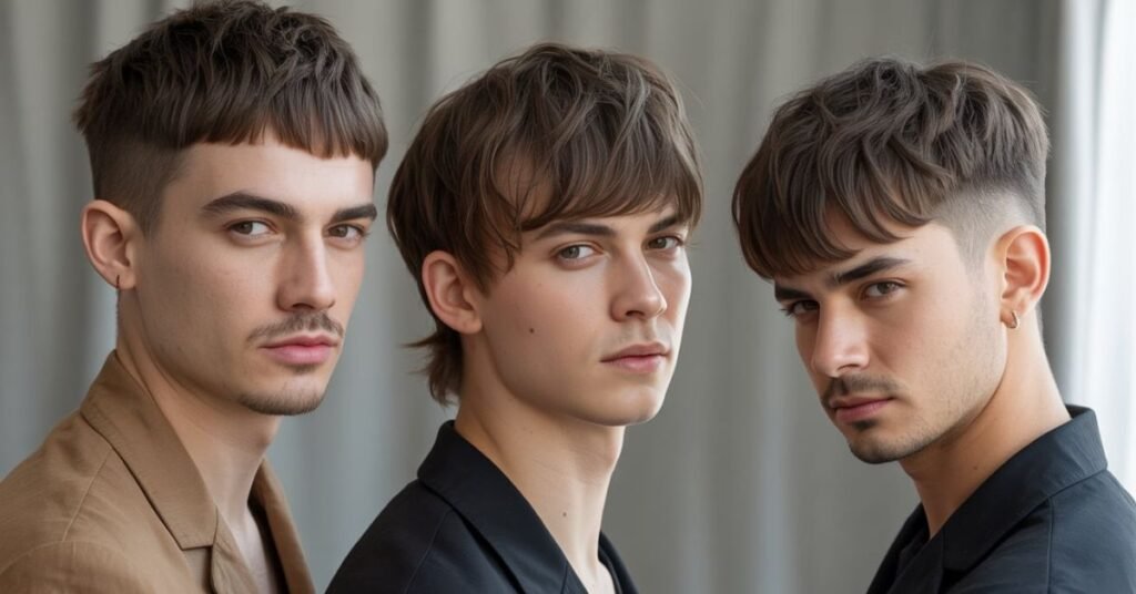 textured fringe haircut men