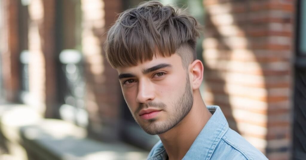 textured fringe haircut men