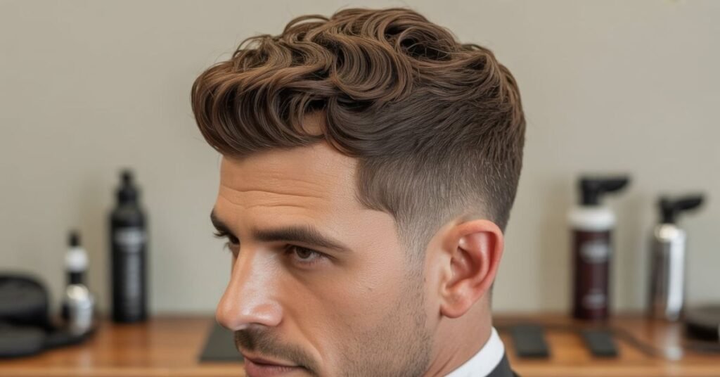 men's haircut short wavy