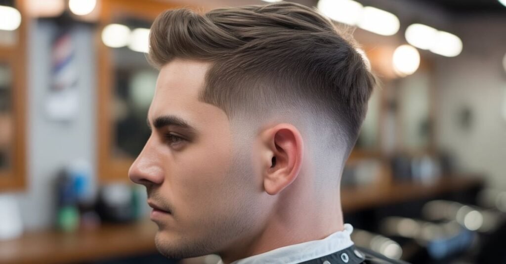 men's fade haircut white