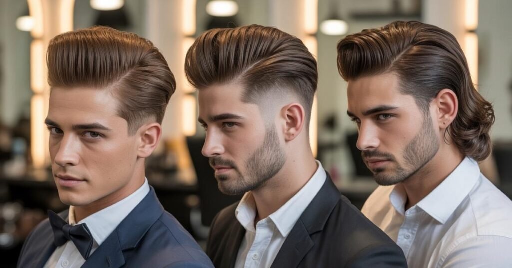 slick back haircut men