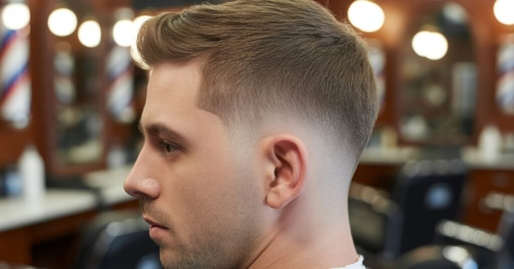 men's fade haircut white