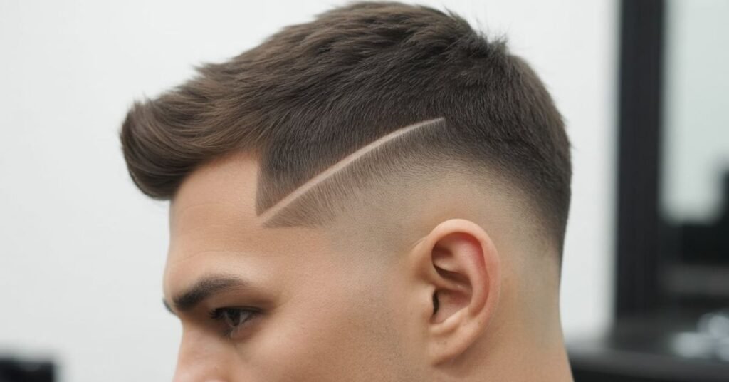 men's fade haircut white