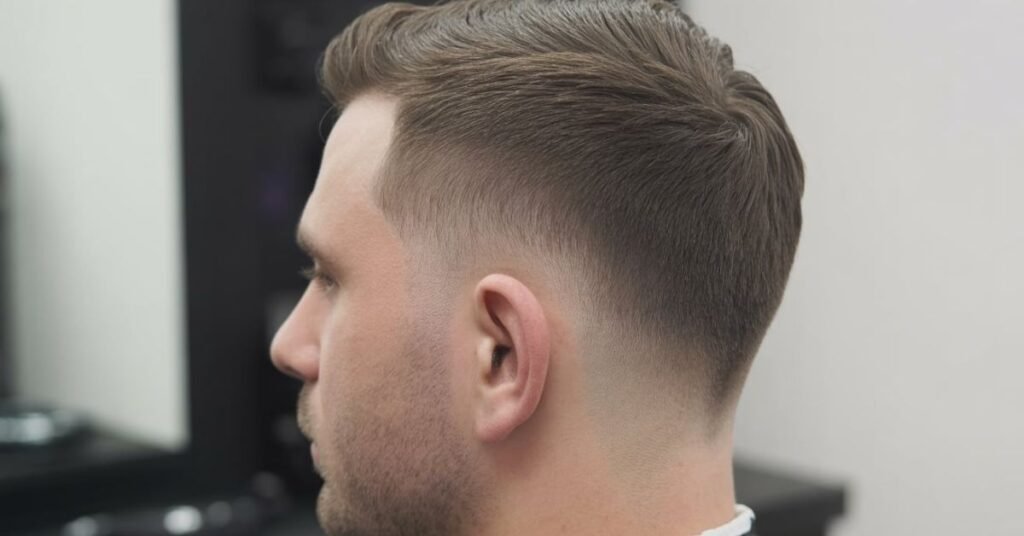men's fade haircut white