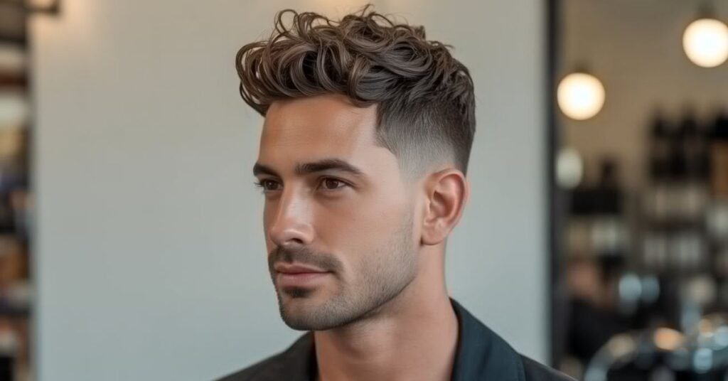 men's haircut short wavy