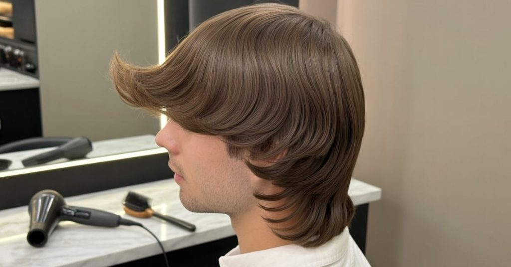 men's feathered haircut