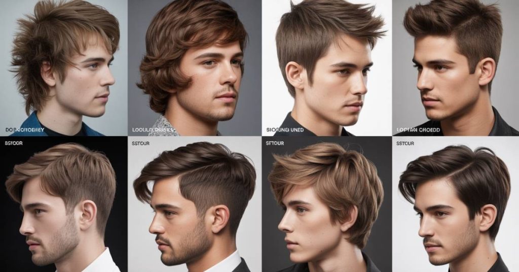 men's feathered haircut
