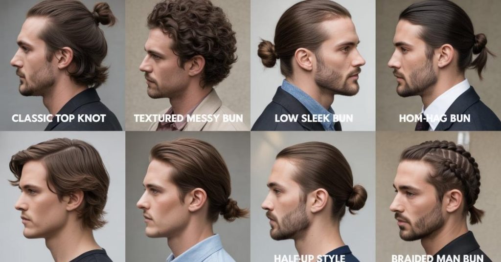 man bun haircut for men