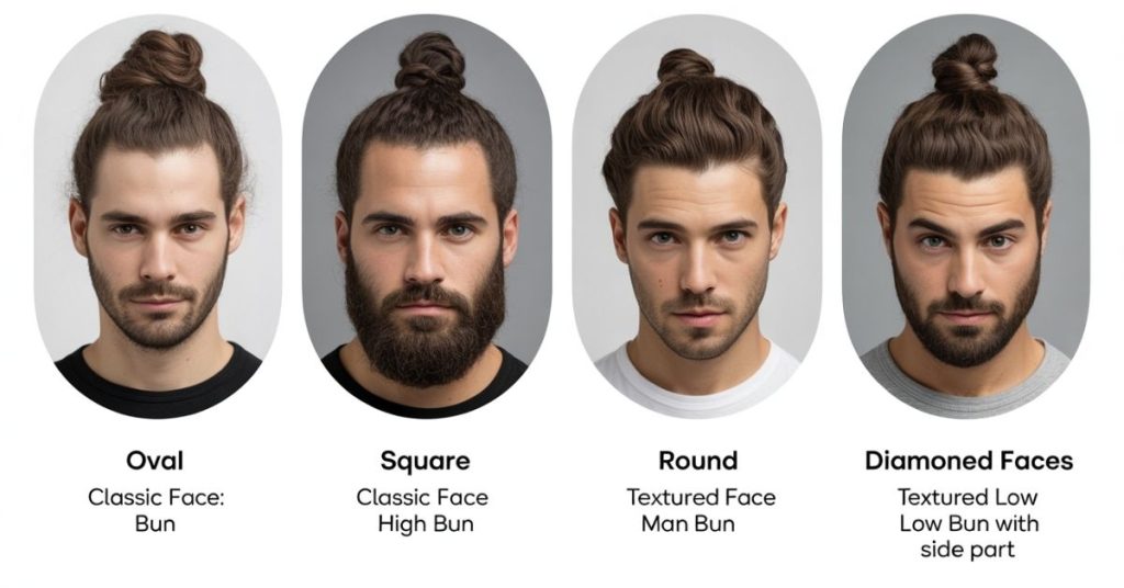 man bun haircut for men
