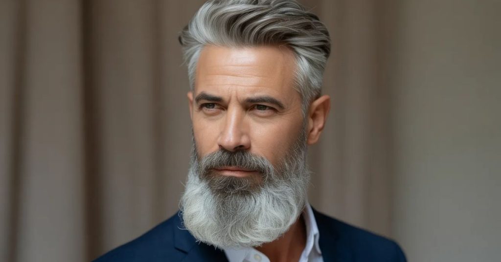 men's haircuts grey hair