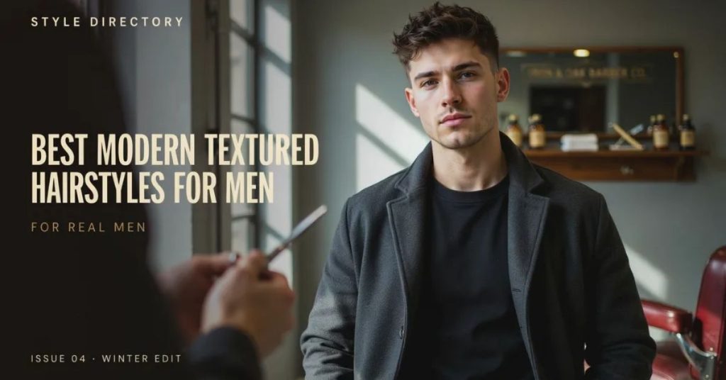 textured men's haircut