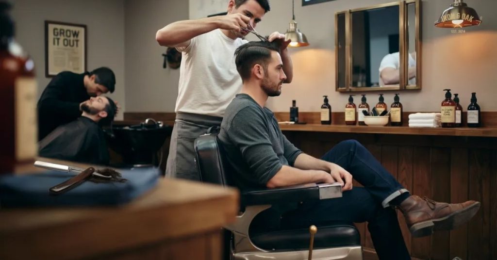 haircuts for growing out hair men's