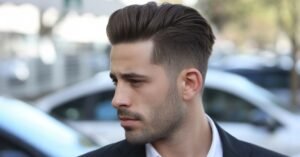 men's hard part haircut