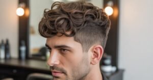 men's haircut short wavy
