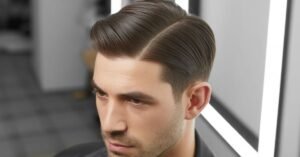 men's middle part haircut