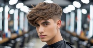men's feathered haircut