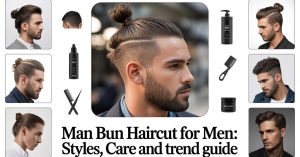 man bun haircut for men