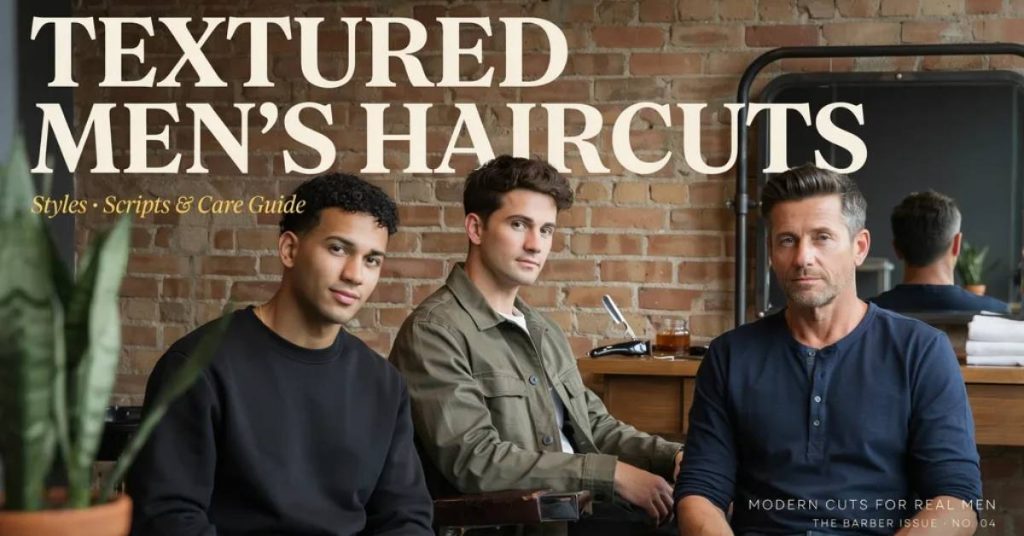 textured men's haircut
